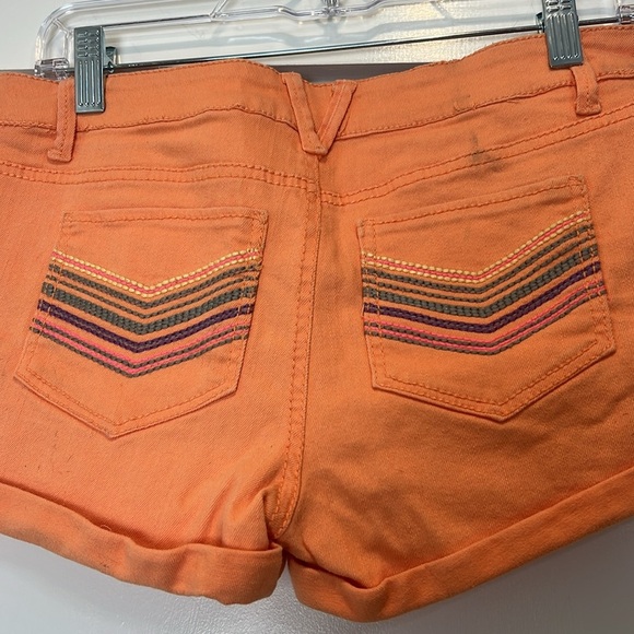 Mossimo Supply Co. Orange cuffed Jean Shorts Casual Style size 9. - Picture 6 of 7